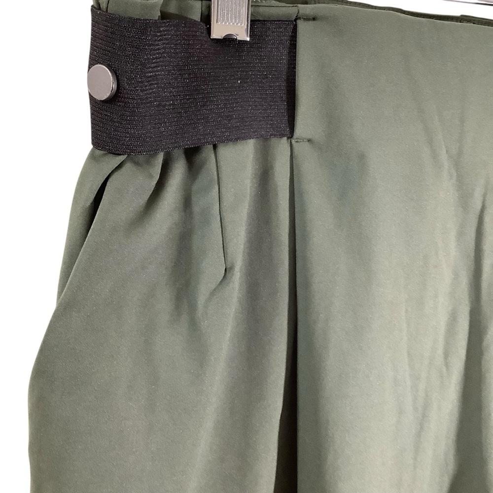 ADAY Women's Pants Turn It Up High Rise Pleated Green - Picture 4 of 8
